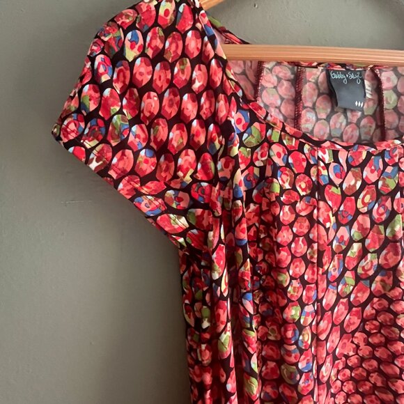 Gabby Skye Dress, Vibrant Colors, Cap Sleeve, Flared A-Line, Size 14 - Picture 5 of 6